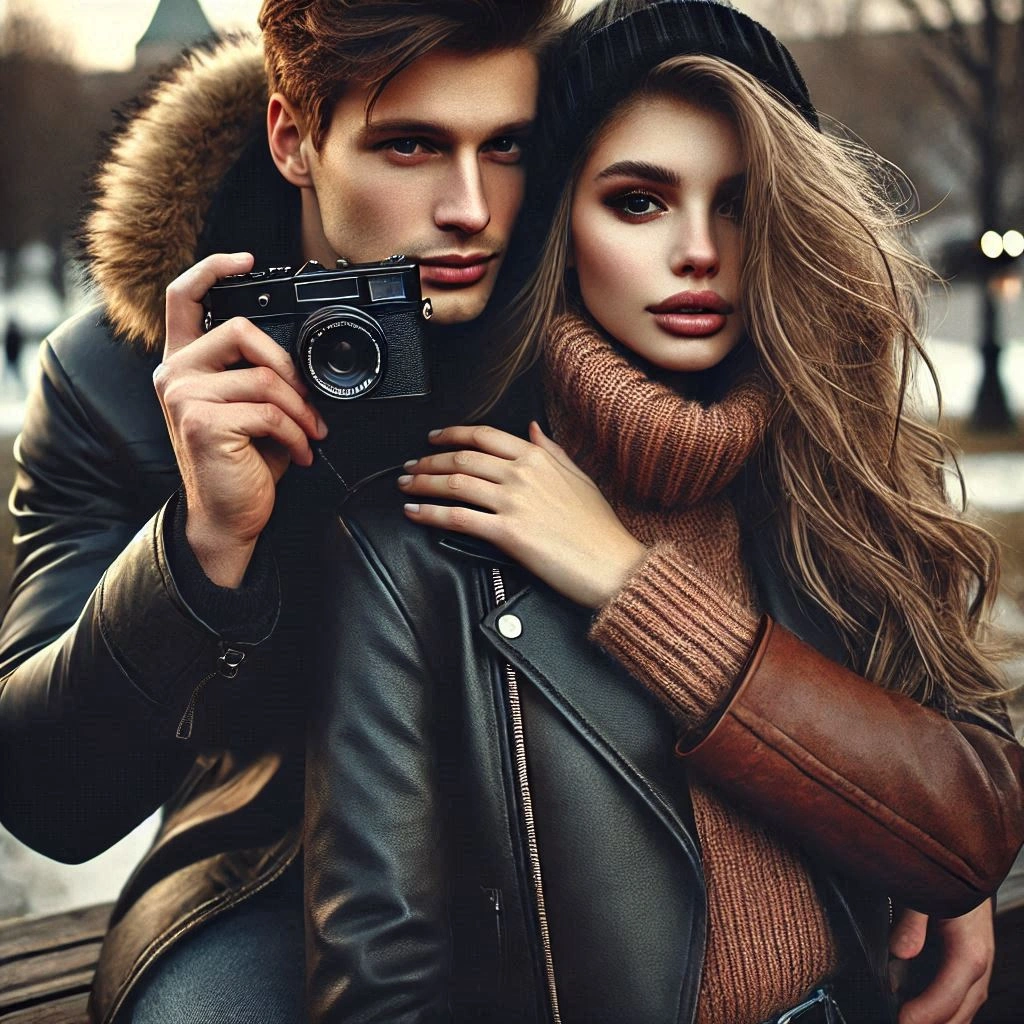 Captions for Leather Jackets in Winter