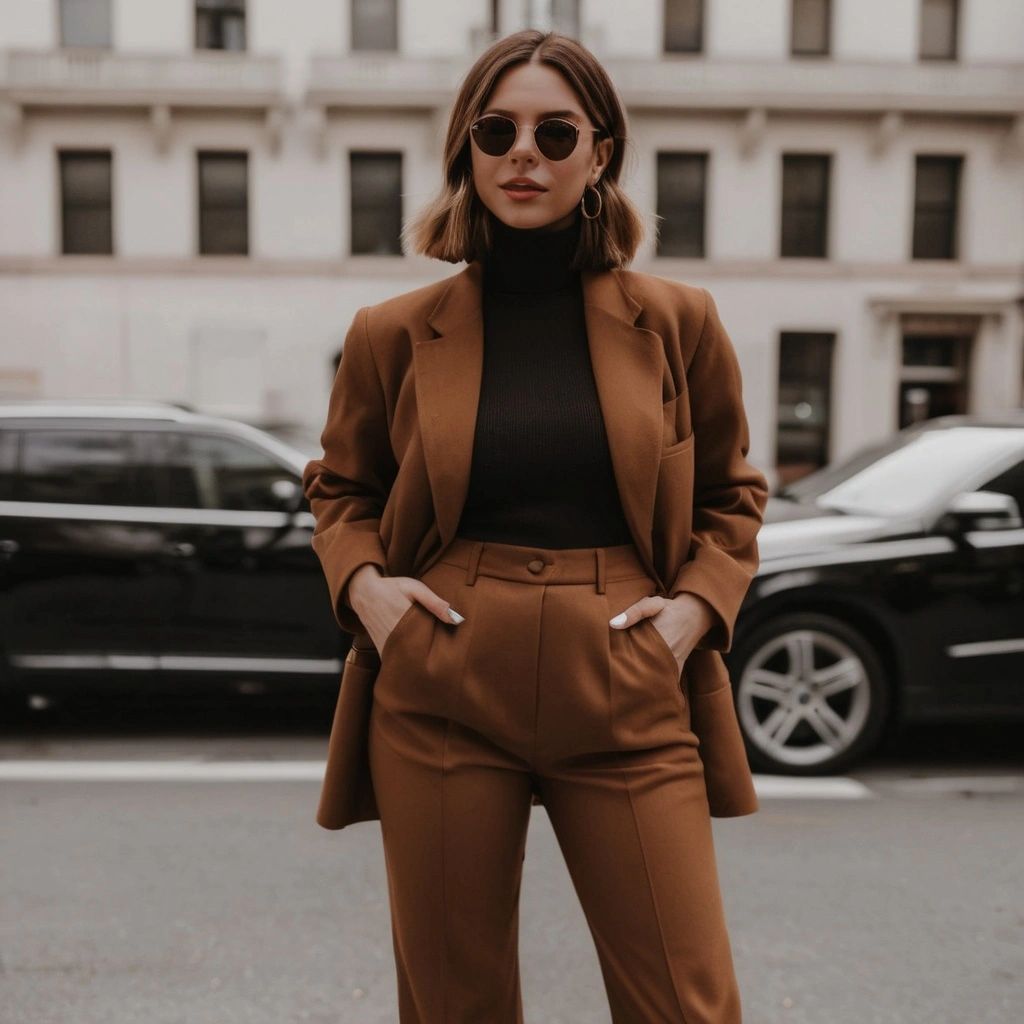 Chic Brown Outfit Captions  