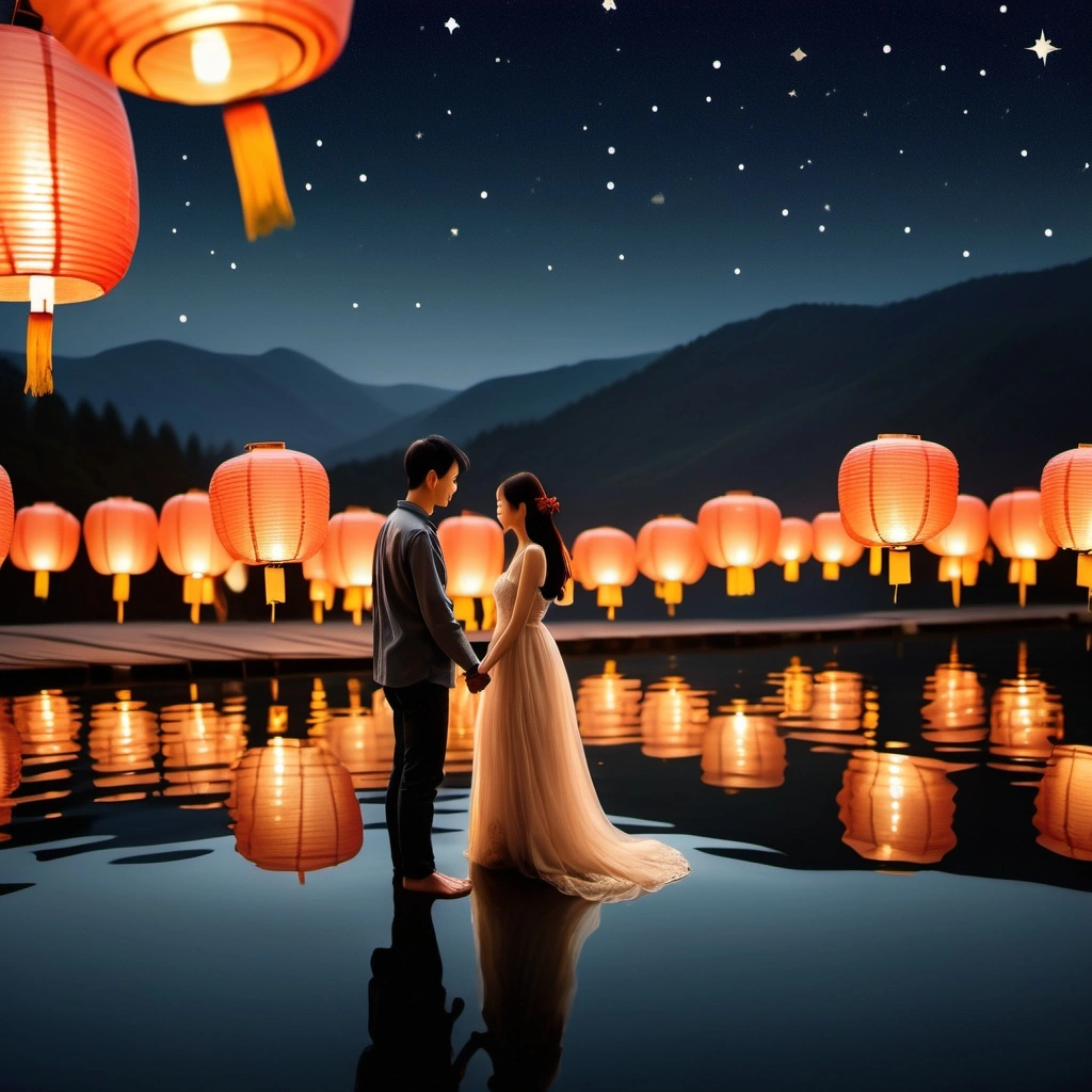 Romantic Lantern Festival Captions