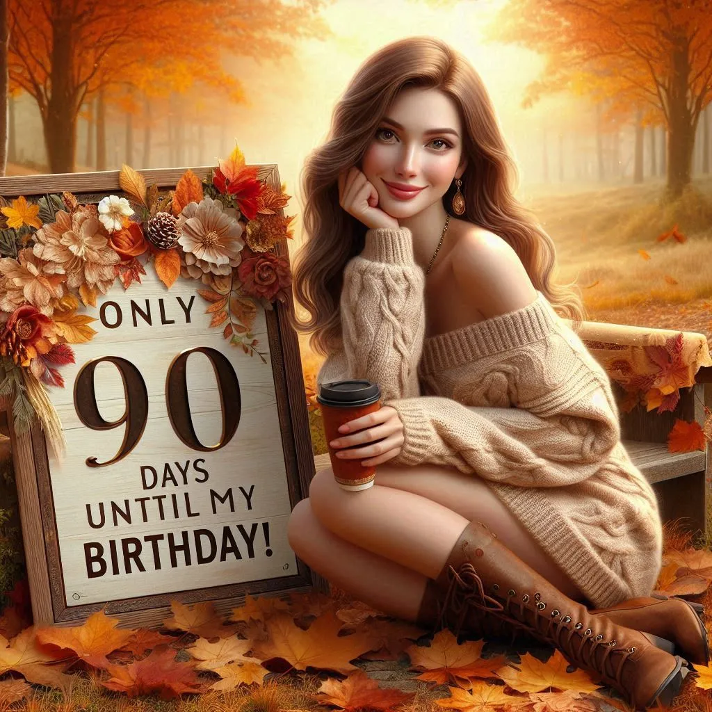 Autumn Birthday Countdown Captions