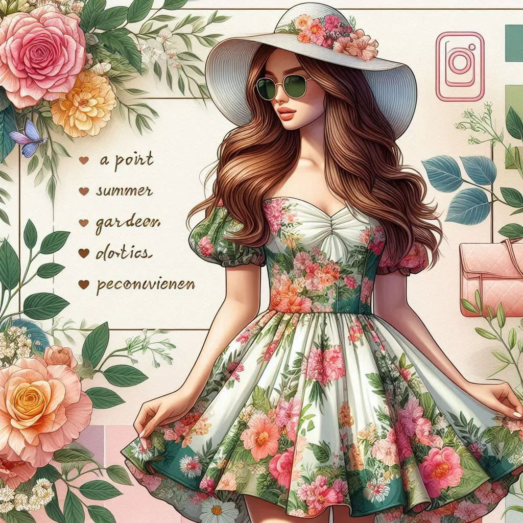 Summer Garden Floral Style Captions